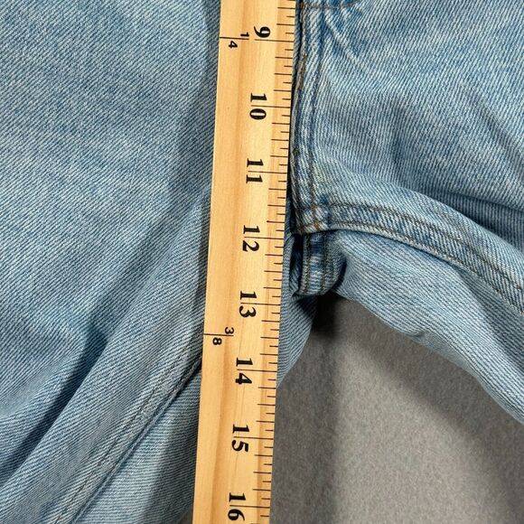 Vintage Anchor Blue Denim Jeans Womens 15/16 Blue Light Wash Loose Straight Leg - Picture 13 of 13